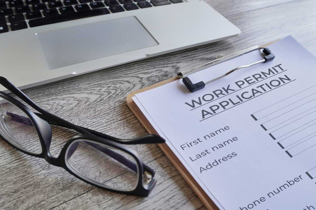 Work Permit Application Form With Laptop Work Permit Application Form With Laptop